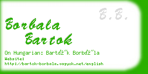 borbala bartok business card